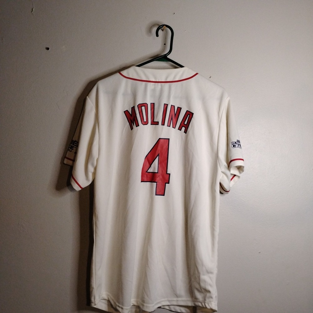 St.Louis Cardinals Jersey, Xlarge,B2013 Yadie Molina #4, # Greatest Catcher Ever - Picture 10 of 10